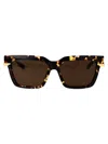 Bottega Veneta Acetate Havana Sunglasses In Brown