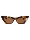 Bottega Veneta Multicolor-multicolor-brown Recycled Acetate Sunglasses In Brown