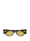 Bottega Veneta Havana-havana-brown Recycled Acetate Sunglasses In Multi