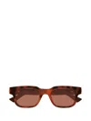 Bottega Veneta Eyewear Classic Squared Sunglasses In Brown
