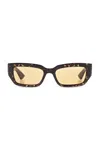 Bottega Veneta Dash Rectangular Sunglasses In Brown