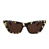 Bottega Veneta Womens Brown 6j000421 Bv1265s Cat Eye-frame Acetate Sunglasses In Brown