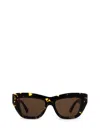 Bottega Veneta Havana Acetate Sunglasses In Brown