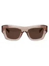 Bottega Veneta Square-frame Acetate Sunglasses In Brown-brown-brown