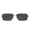 Bottega Veneta Rectangular-frame Sunglasses In Black
