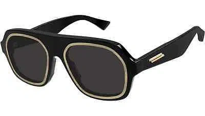 Pre-owned Bottega Veneta Sunglasses Bv1217s-001 Black - Gold - Gray