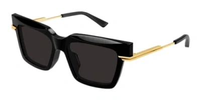 Pre-owned Bottega Veneta Sunglasses Bv1242s-001 Black - Gold - Gray