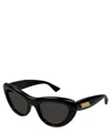 Bottega Veneta Curvy Acetate Cat-eye Sunglasses In Crl