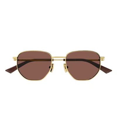 Bottega Veneta Sunglasses In Gold