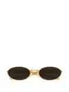 Bottega Veneta Bv1386s Sardine Linea Signature Icons 001 Gold Grey Sunglasses In Gold