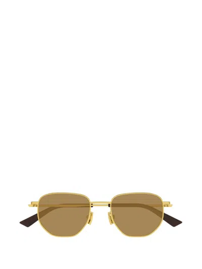 Bottega Veneta Round Sunglasses In Brown
