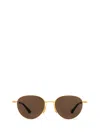 Bottega Veneta Sunglasses In Gold
