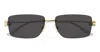 Bottega Veneta Rectangular-frame Sunglasses In Black