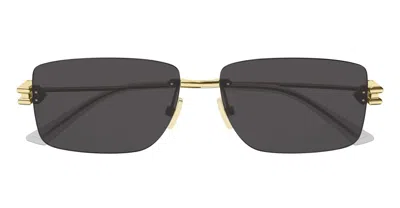 Bottega Veneta Rectangular-frame Sunglasses In Black