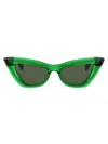 Bottega Veneta Eyewear Cat-eye Frame Sunglasses In Green