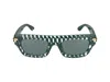 Bottega Veneta Rectangle-frame Sunglasses In Green