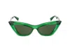 Bottega Veneta Womens Green Bv1101s Cat-eye Acetate Sunglasses In Green