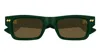 Bottega Veneta Bold Ribbon Stud Acetate Sunglasses In Green
