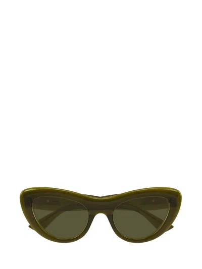 Bottega Veneta Eyewear Bombe Cat Eye Frame Sunglasses In Green