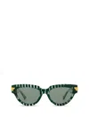 Bottega Veneta Rectangle-frame Sunglasses In Green
