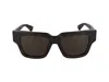 Bottega Veneta Classic Square Sunglasses In Havana Crystal Brown