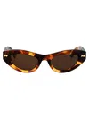 Bottega Veneta Eyewear Cat-eye Frame Sunglasses In Havana-havana-brown