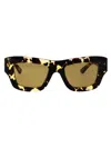Bottega Veneta Bv1357s Linea Ribbon 003 Havana Brown Sunglasses In Havana-havana-brown