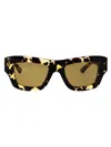 Bottega Veneta Bv1357s Linea Ribbon 003 Havana Brown Sunglasses In Havana-havana-brown
