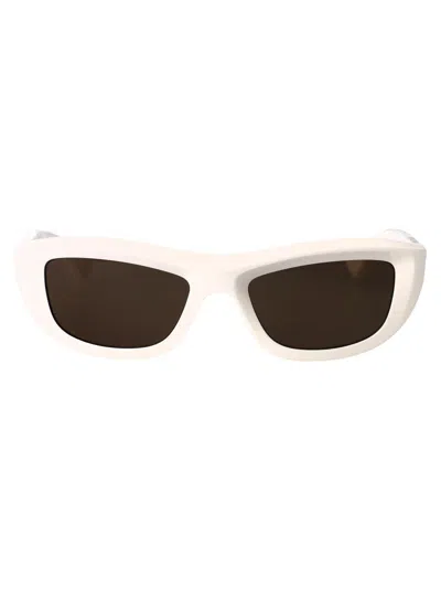 Bottega Veneta Sunglasses In Ivory-ivory-brown