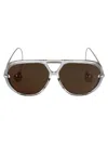 Bottega Veneta Sunglasses In Metallic