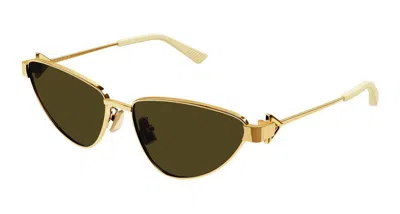 Bottega Veneta Sunglasses In Gold