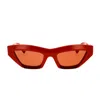 Bottega Veneta Acetate 06j000399 Sunglasses In Orange