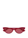 Bottega Veneta Eyewear Classic Cat Eye Sunglasses In Red