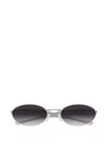 Bottega Veneta Bv1386s Linea Signature Icons 003 Silver Grey Sunglasses In Gray
