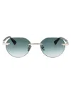 Bottega Veneta Bv1379s002 In Silver-silver-green