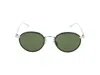 Bottega Veneta Forte Panthos Round Sunglasses In Silver Silver Green