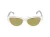 Bottega Veneta Bv1319s Eye Logo-print Acetate Sunglasses In White