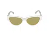Bottega Veneta Bv1319s Eye Logo-print Acetate Sunglasses In White