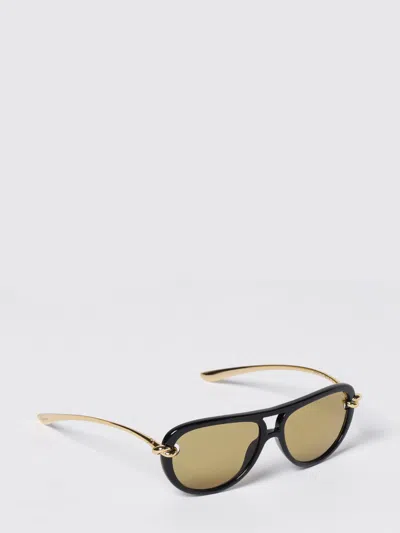 Bottega Veneta Women Metallic Sunglasses With Cut-out Motif On The Temples And Knot Detail On The Te In Black