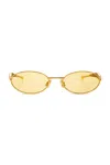 Bottega Veneta Sunglasses In Yellow