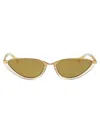 Bottega Veneta Recycled Acetate And Metal Cat-eye Sunglasses In Yellow-yellow-brown