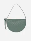 Bottega Veneta Womens Aloe-gold Moon Mini Intrecciato-weave Leather Shoulder Bag In Green