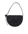 Bottega Veneta Mini Sunrise Leather Shoulder Bag In Black