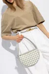 Bottega Veneta Mini Sunrise Intrecciato Leather Shoulder Bag In Grey