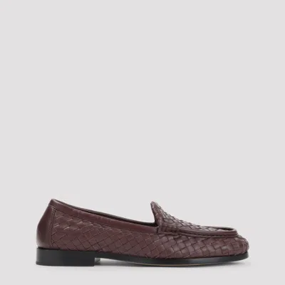 Bottega Veneta Supple Intrecciato Loafer In Red