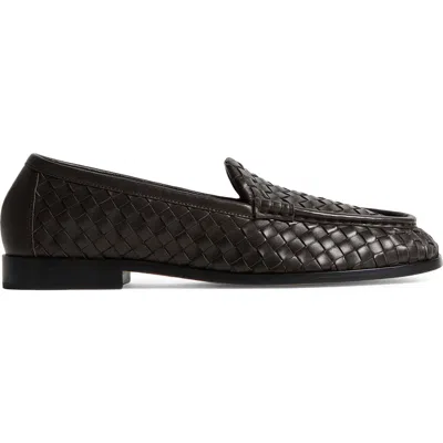 Bottega Veneta Sveglia Intrecciato Loafer In Black