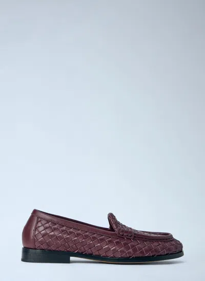 Bottega Veneta Sveglia Loafers In Burgundy