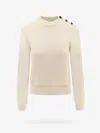 Bottega Veneta Rib Wool Sweater With Knot Detail In Beige