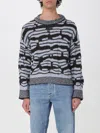 Bottega Veneta Grey Roundneck Embroidered Sweater In Multicolor