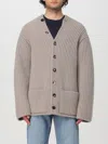 Bottega Veneta Cappuccino Wool Blend Cardigan In Sand